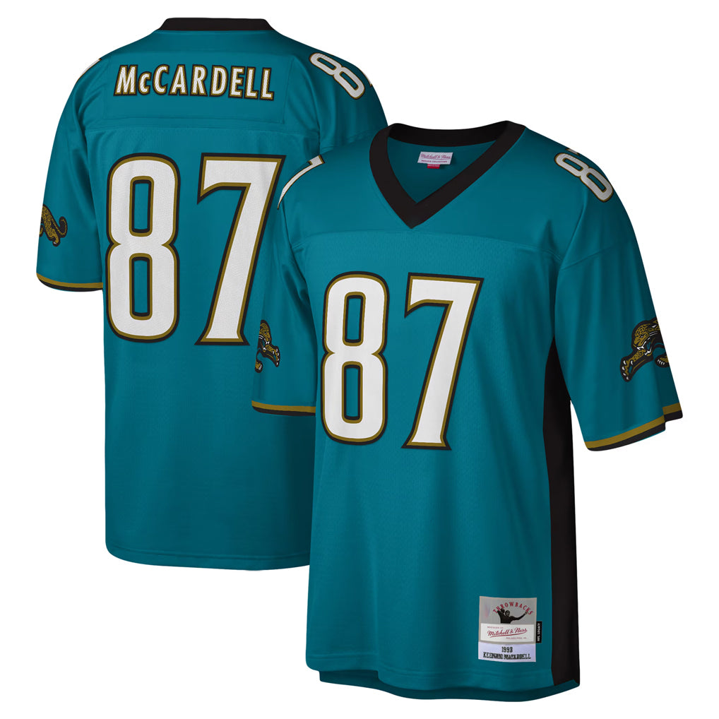 Parkc J.Jaguars #87 Keenan McCardell Player Teal Mitchell & Ness Legacy Home Game Stitched Jerseys