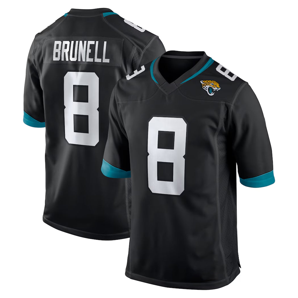 Parkc J.Jaguars #8 Mark Brunell Player Black Home Game Stitched Jerseys