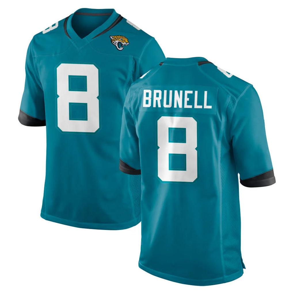Parkc J.Jaguars #8 Mark Brunell Player Teal Home Game Stitched Jerseys