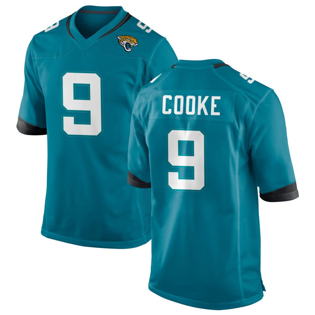 Parkc J.Jaguars #9 Logan Cooke Player Teal Home Game Stitched Jerseys