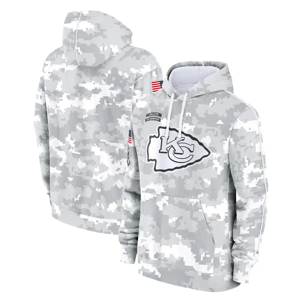 Parkc KC.Chiefs Arctic Camo Salute to Service Hoodies Limited Game Blank Player Stitched Jerseys