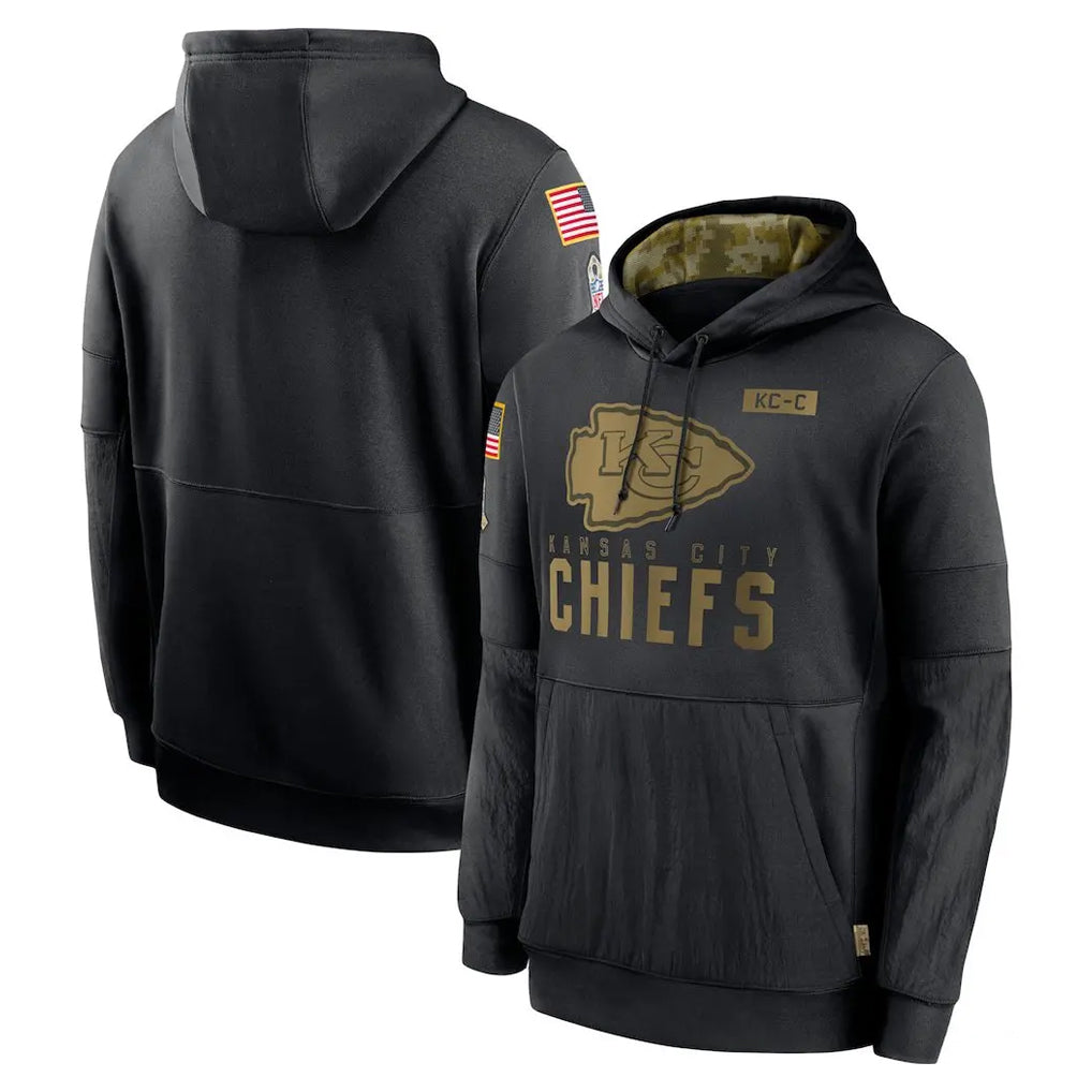Parkc KC.Chiefs Black Salute to Service Hoodies Limited Game Blank Player Stitched Jerseys