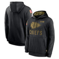 Parkc KC.Chiefs Black Salute to Service Hoodies Limited Game Blank Player Stitched Jerseys