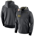 Parkc KC.Chiefs Gray Salute to Service Hoodies Limited Game Blank Player Stitched Jerseys