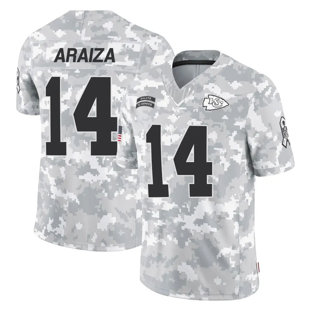 Parkc KC.Chiefs #14 Matt Araiza Player Arctic Camo Salute To Service Limited Game Stitched Jerseys