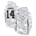 Parkc KC.Chiefs #14 Matt Araiza Player Arctic Camo Salute to Service Hoodies Limited Game Stitched Jerseys