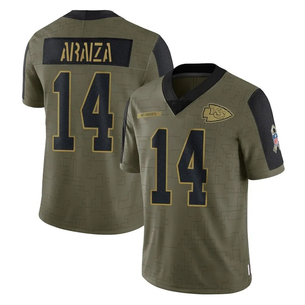 Parkc KC.Chiefs #14 Matt Araiza Player Olive Salute To Service Limited Game Stitched Jerseys