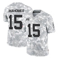 Parkc KC.Chiefs #15 Patrick Mahomes Player Arctic Camo Salute To Service Limited Game Stitched Jerseys