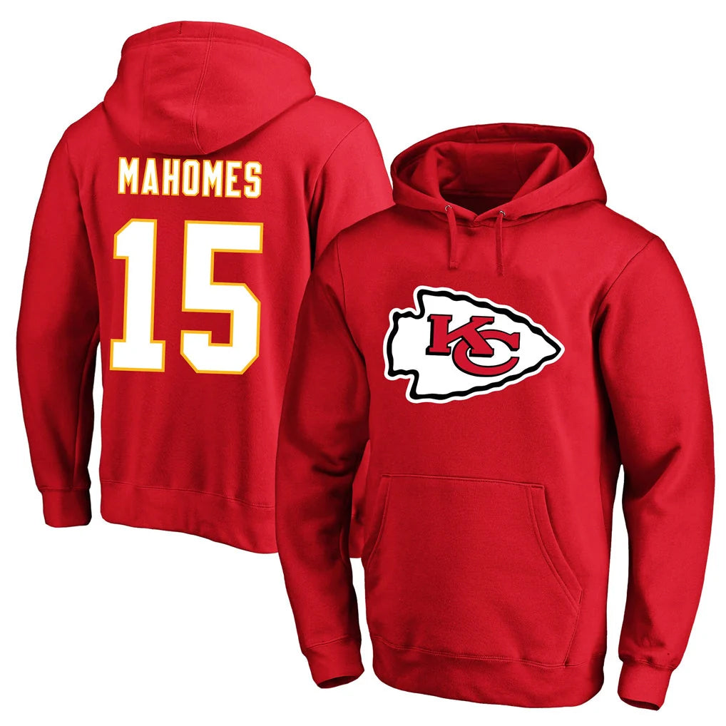 Parkc KC.Chiefs #15 Patrick Mahomes Player Red Pullover Hoodies Limited Stitched Jerseys
