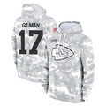 Parkc KC.Chiefs #17 Alohi Gilman Player Arctic Camo Salute to Service Hoodies Limited Game Stitched Jerseys