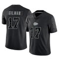 Parkc KC.Chiefs #17 Alohi Gilman Player Black Limited Reflective Game Stitched Jerseys