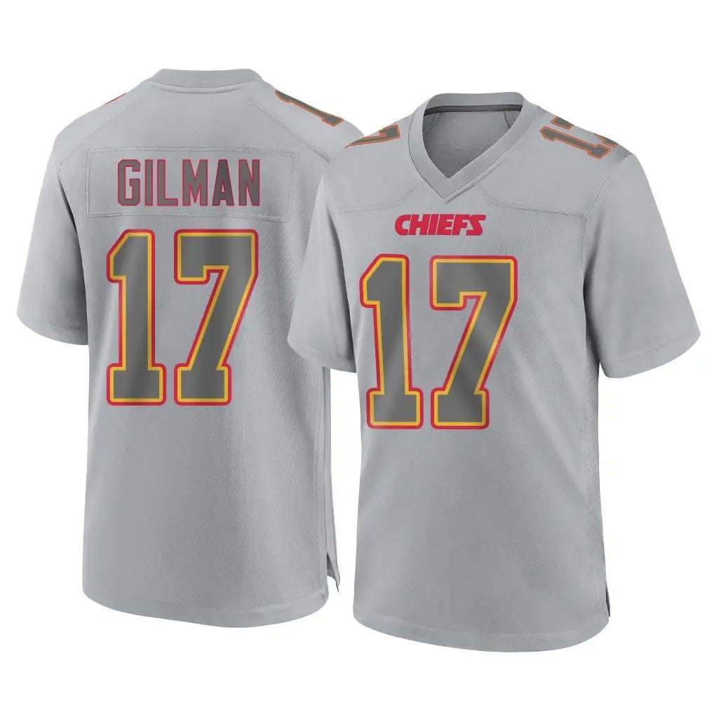Parkc KC.Chiefs #17 Alohi Gilman Player Gray Atmosphere Fashion Game Stitched Jerseys
