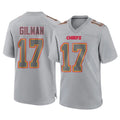 Parkc KC.Chiefs #17 Alohi Gilman Player Gray Atmosphere Fashion Game Stitched Jerseys