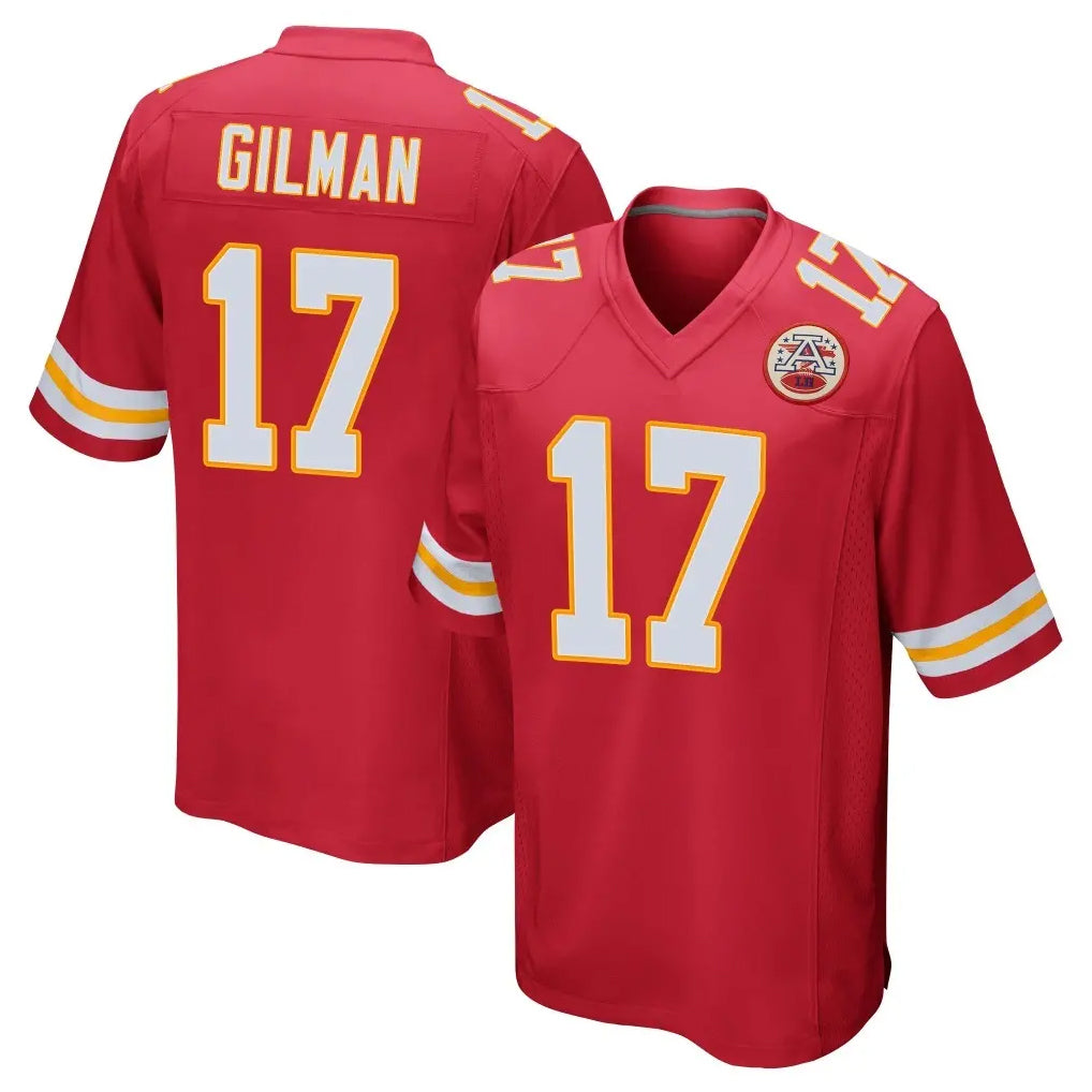 Parkc KC.Chiefs #17 Alohi Gilman Player Red Home Game Stitched Jerseys