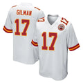 Parkc KC.Chiefs #17 Alohi Gilman Player White Home Game Stitched Jerseys