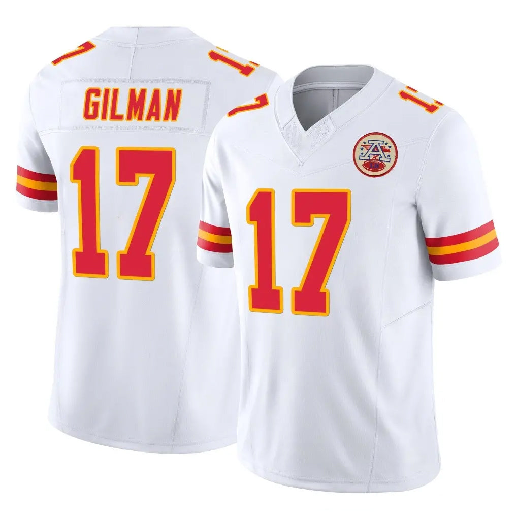 Parkc KC.Chiefs #17 Alohi Gilman Player White Limited Vapor F.U.S.E. Home Game Stitched Jerseys