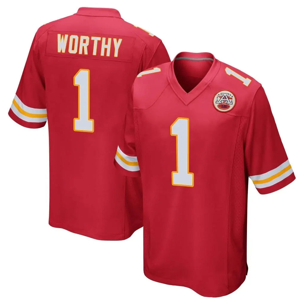 Parkc KC.Chiefs #1 Xavier Worthy Player Red Home Game Stitched Jerseys