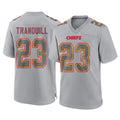 Parkc KC.Chiefs #23 Drue Tranquill Player Gray Atmosphere Fashion Game Stitched Jerseys