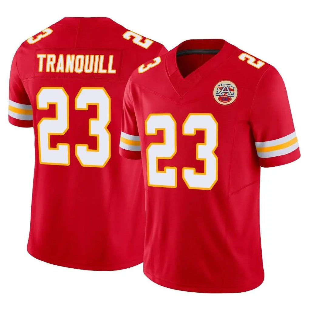 Parkc KC.Chiefs #23 Drue Tranquill Player Red Limited Vapor F.U.S.E. Home Game Stitched Jerseys