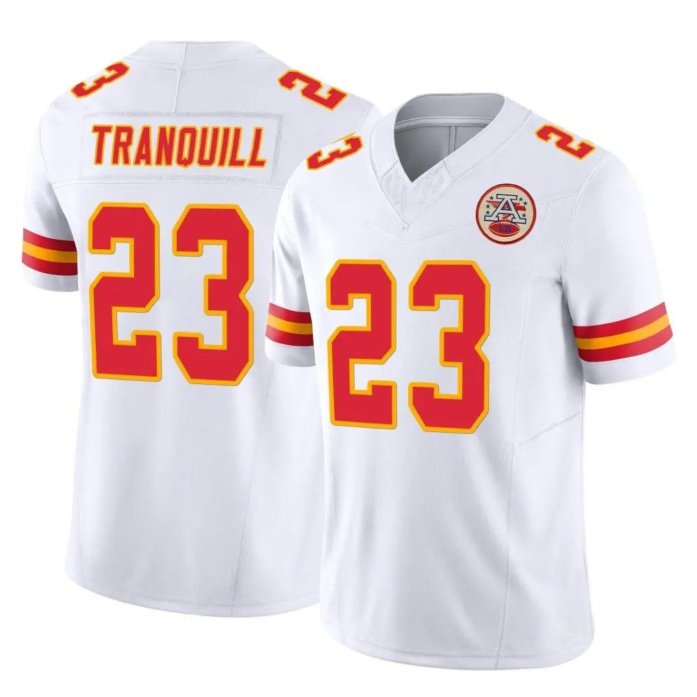 Parkc KC.Chiefs #23 Drue Tranquill Player White Limited Vapor F.U.S.E. Home Game Stitched Jerseys