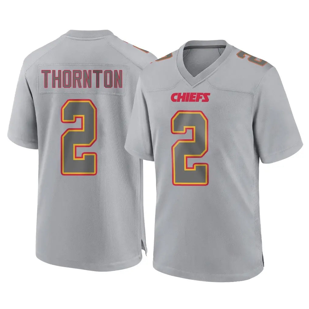 Parkc KC.Chiefs #2 Tyquan Thornton Player Gray Atmosphere Fashion Game Stitched Jerseys