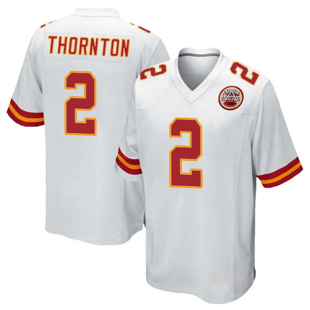 Parkc KC.Chiefs #2 Tyquan Thornton Player White Home Game Stitched Jerseys