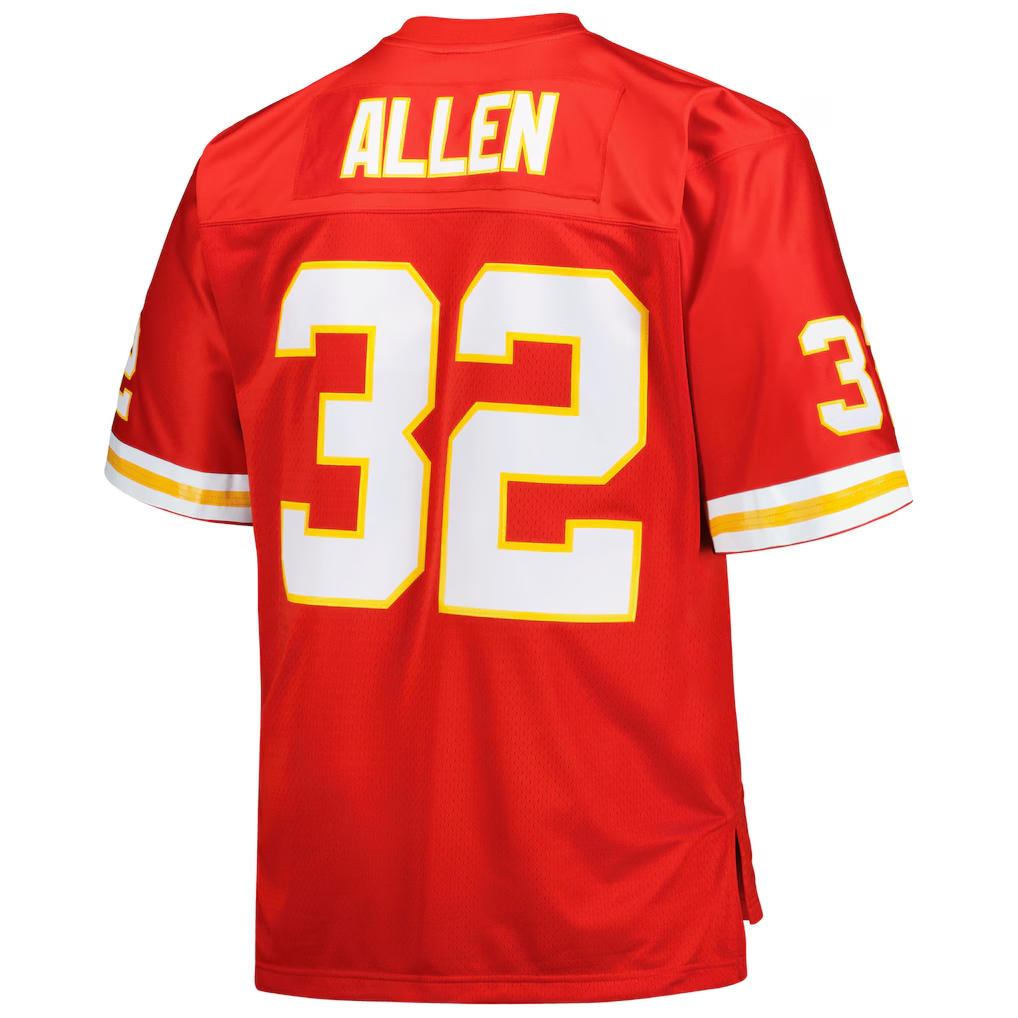 Parkc KC.Chiefs #32 Marcus Allen Mitchell & Ness Red Big & Tall 1994 Retired Player Replica Jersey