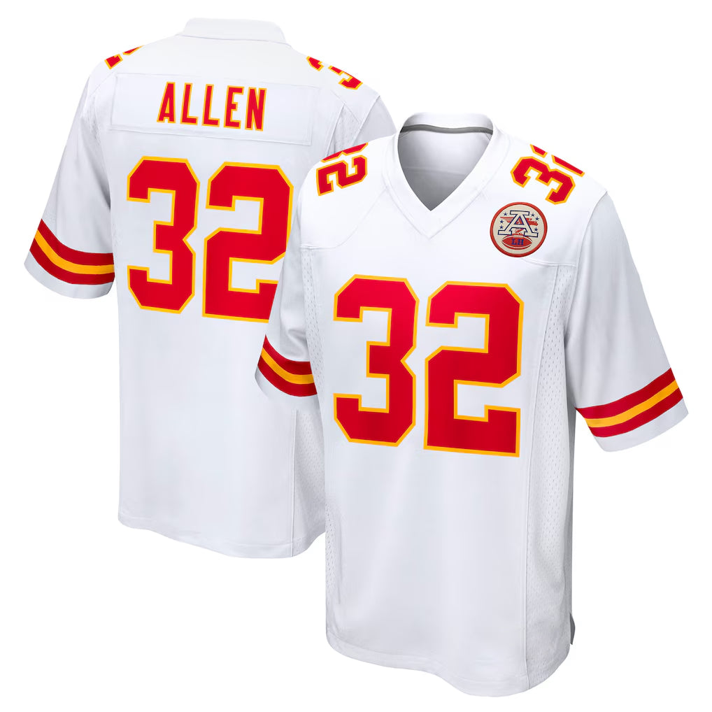 Parkc KC.Chiefs #32 Marcus Allen Player White Home Game Stitched Jerseys