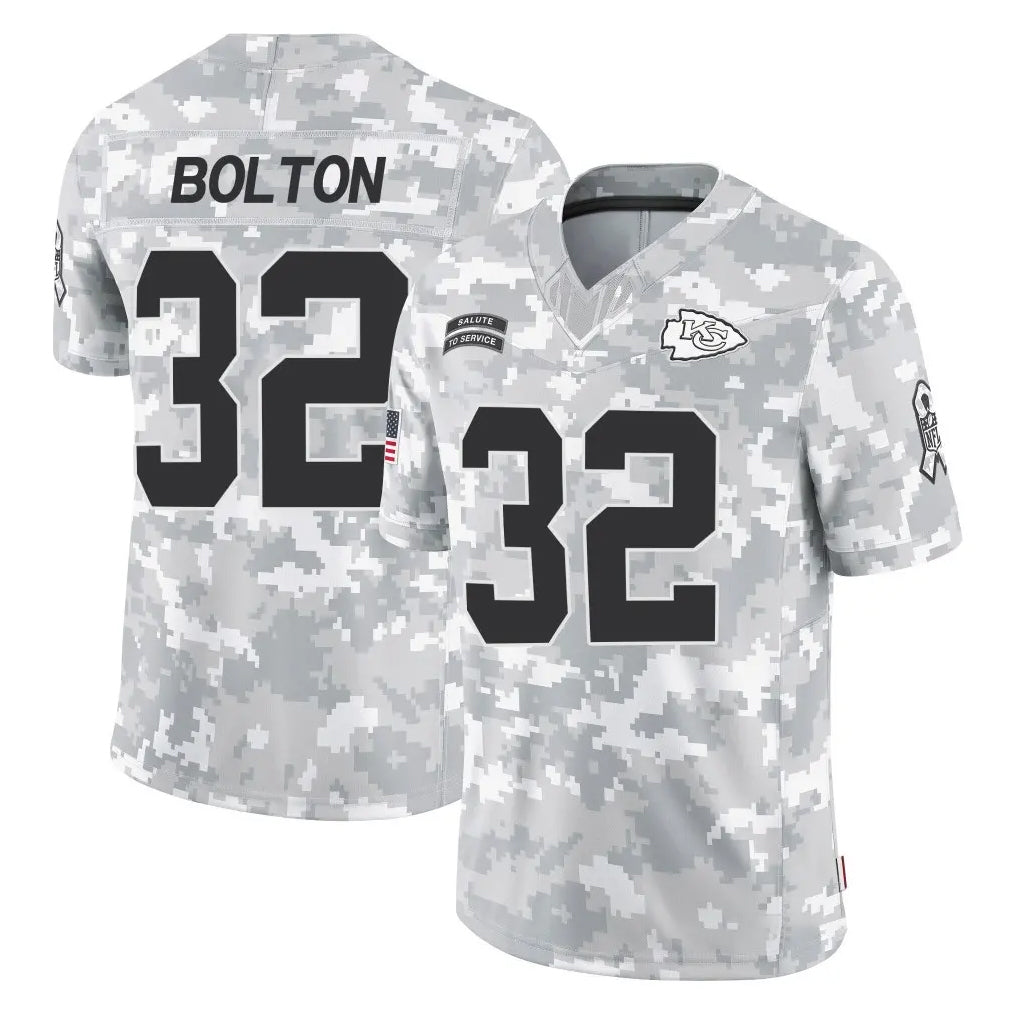 Parkc KC.Chiefs #32 Nick Bolton Player Arctic Camo Salute To Service Limited Game Stitched Jerseys
