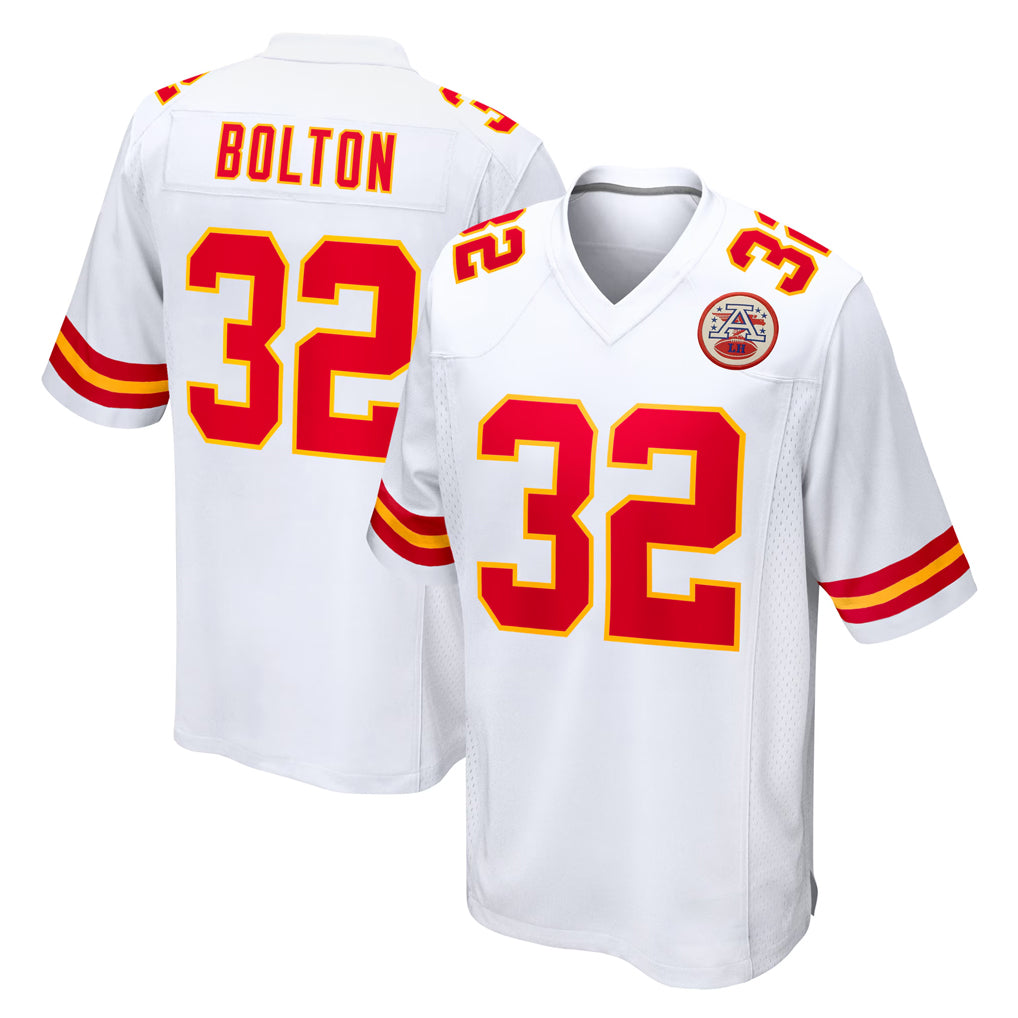 Parkc KC.Chiefs #32 Nick Bolton Player White Home Game Stitched Jerseys