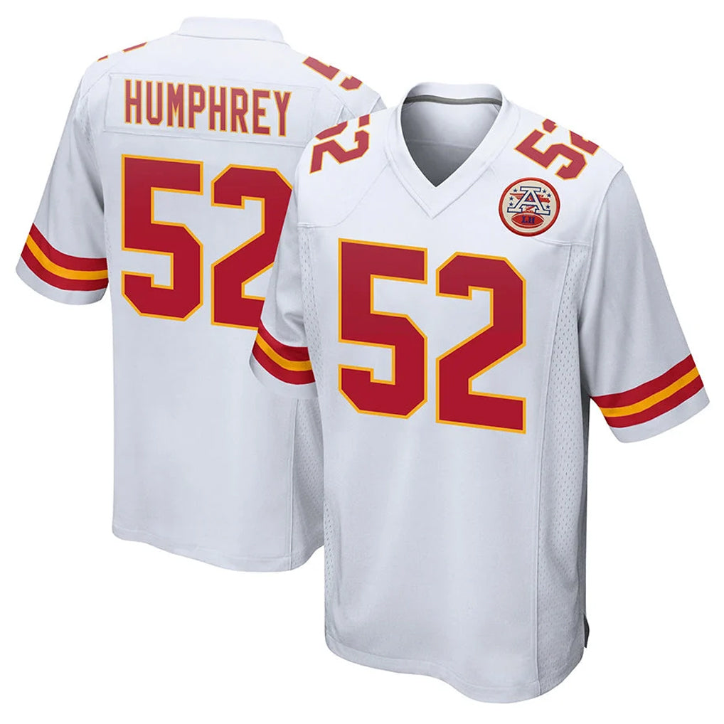 Parkc KC.Chiefs #52 Creed Humphrey Player White Home Game Stitched Jerseys