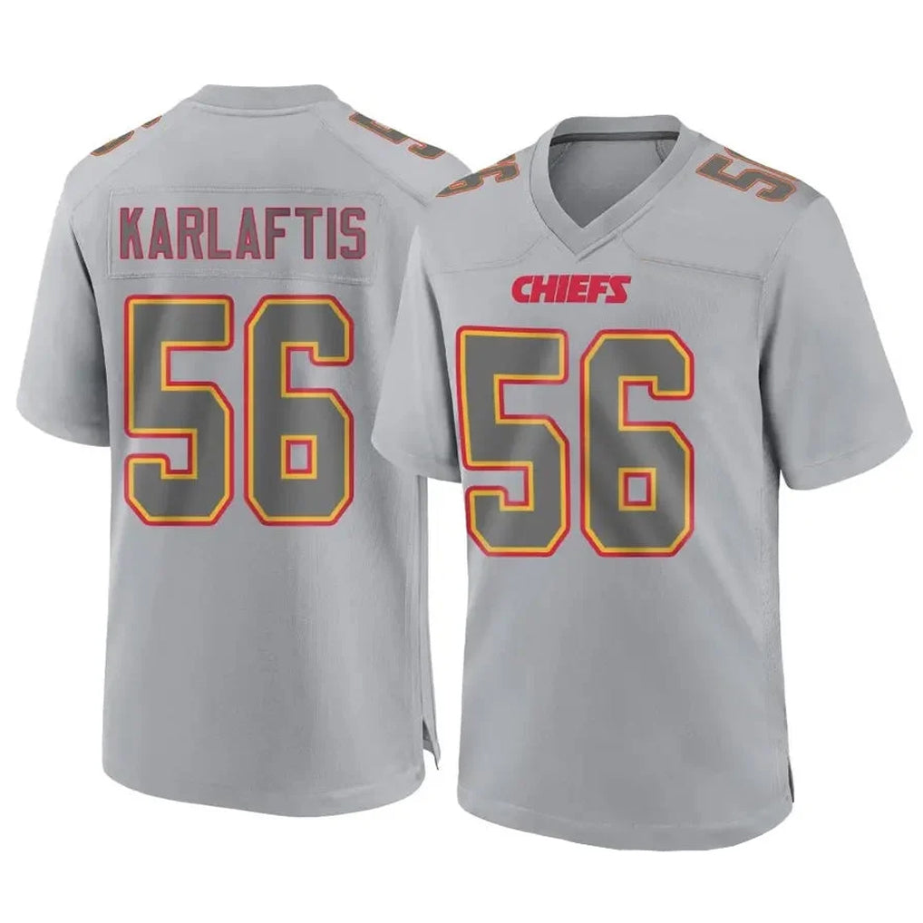 Parkc KC.Chiefs #56 George Karlaftis Player Gray Atmosphere Fashion Game Stitched Jerseys