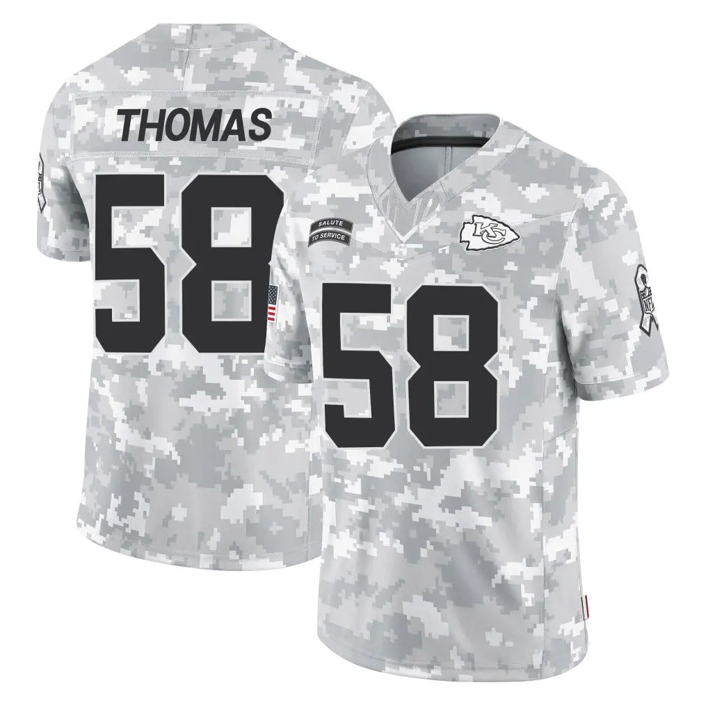 Parkc KC.Chiefs #58 Derrick Thomas Player Arctic Camo Salute To Service Limited Game Stitched Jerseys