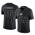 Parkc KC.Chiefs #58 Derrick Thomas Player Black Limited Reflective Game Stitched Jerseys