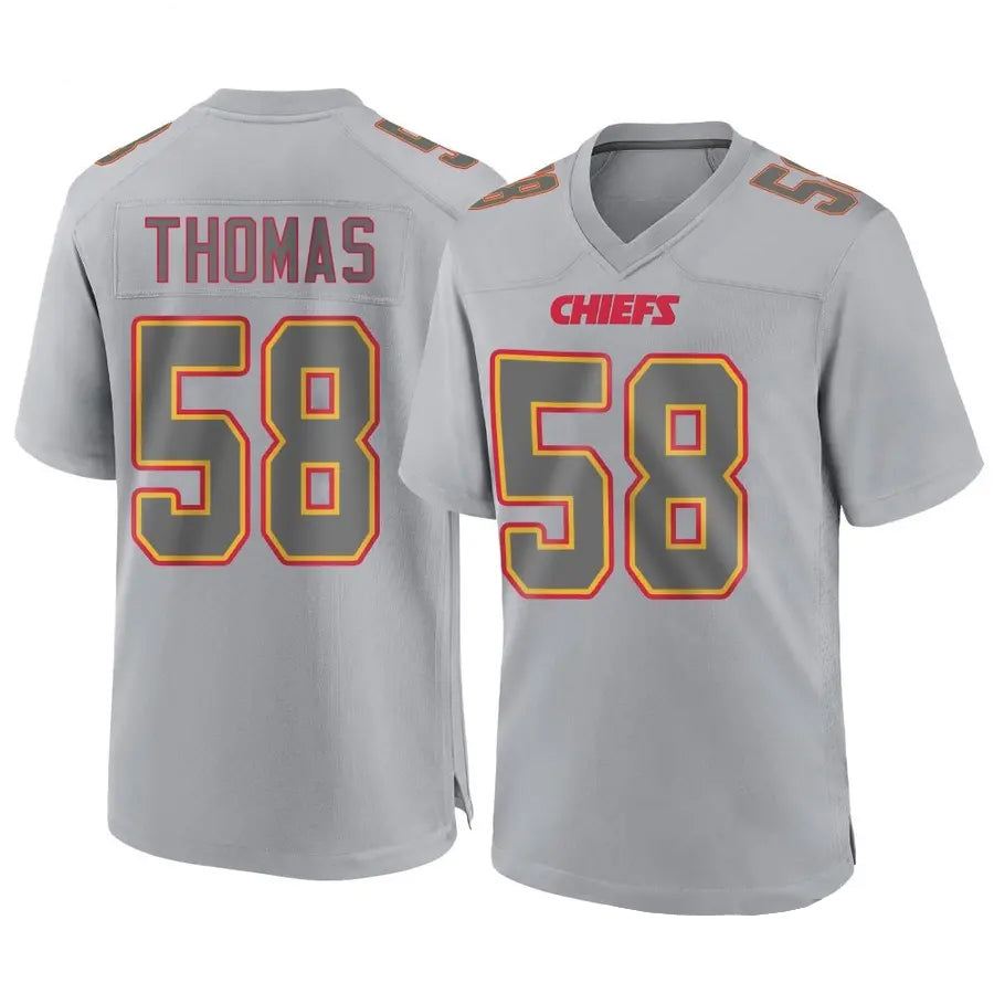 Parkc KC.Chiefs #58 Derrick Thomas Player Gray Fashion Game Stitched Jerseys
