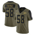 Parkc KC.Chiefs #58 Derrick Thomas Player Olive Salute To Service Limited Game Stitched Jerseys