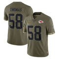 Parkc KC.Chiefs #58 Derrick Thomas Player Olive Salute To Service Limited Stitched Jerseys