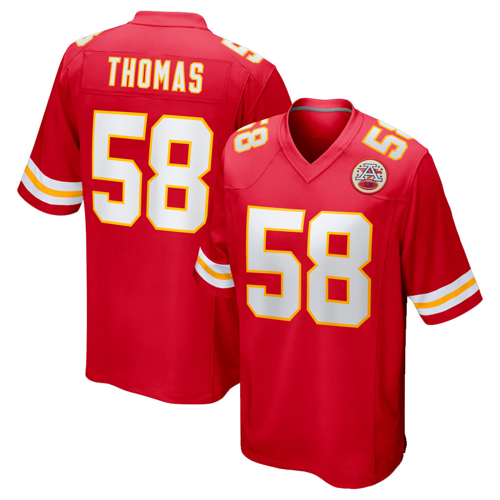 Parkc KC.Chiefs #58 Derrick Thomas Player Red Home Game Stitched Jerseys