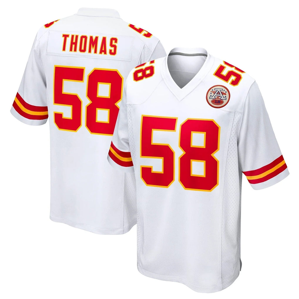 Parkc KC.Chiefs #58 Derrick Thomas Player White Home Game Stitched Jerseys