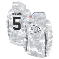 Parkc KC.Chiefs #5 Mansoor Delane Player Arctic Camo Salute to Service Hoodies Limited Game Stitched Jerseys