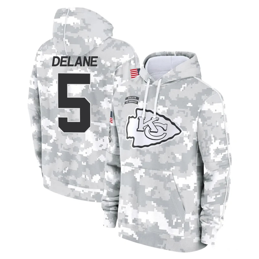 Parkc KC.Chiefs #5 Mansoor Delane Player Arctic Camo Salute to Service Hoodies Limited Game Stitched Jerseys