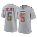 Parkc KC.Chiefs #5 Mansoor Delane Player Gray Atmosphere Fashion Game Stitched Jerseys