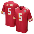 Parkc KC.Chiefs #5 Mansoor Delane Player Red Home Game Stitched Jerseys