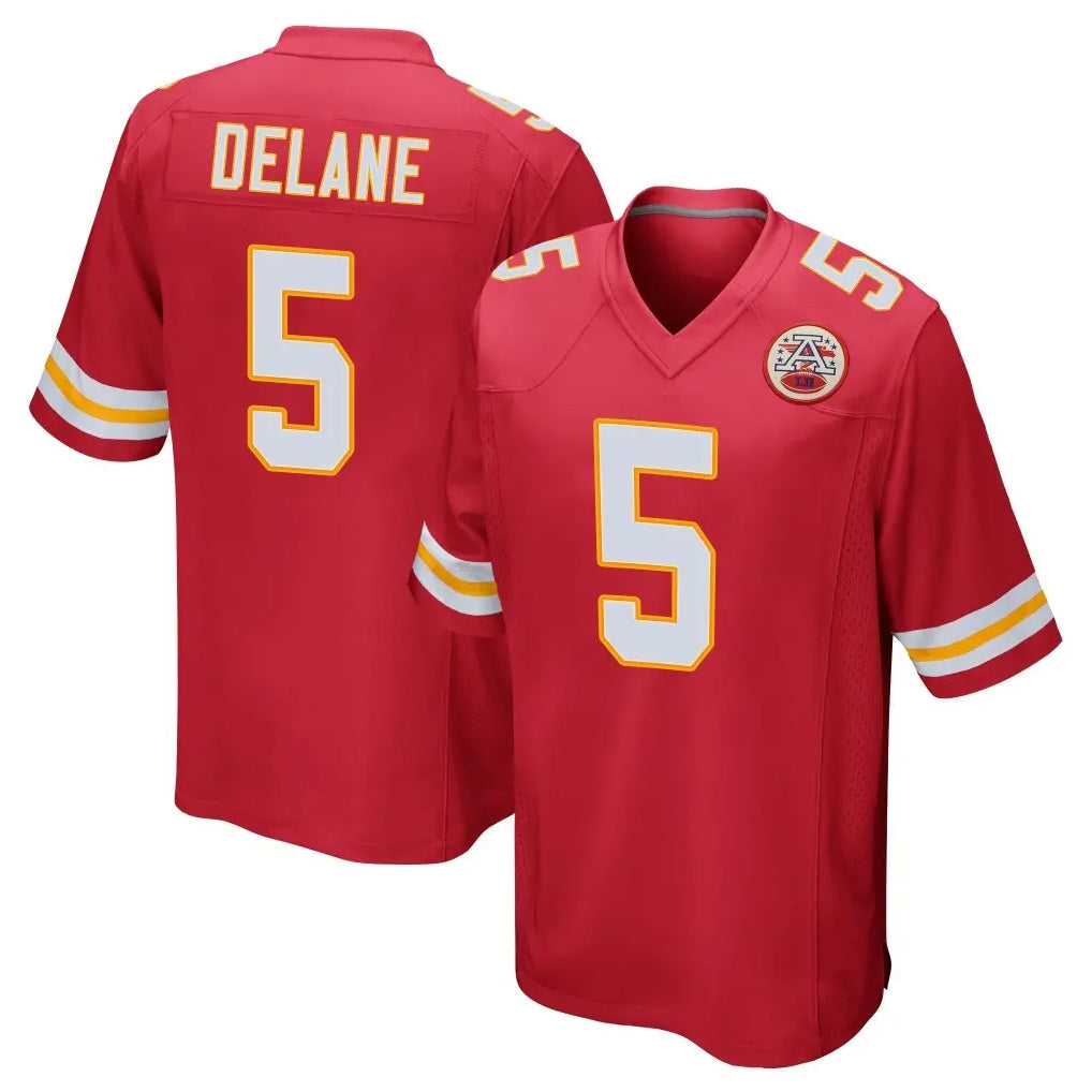 Parkc KC.Chiefs #5 Mansoor Delane Player Red Home Game Stitched Jerseys