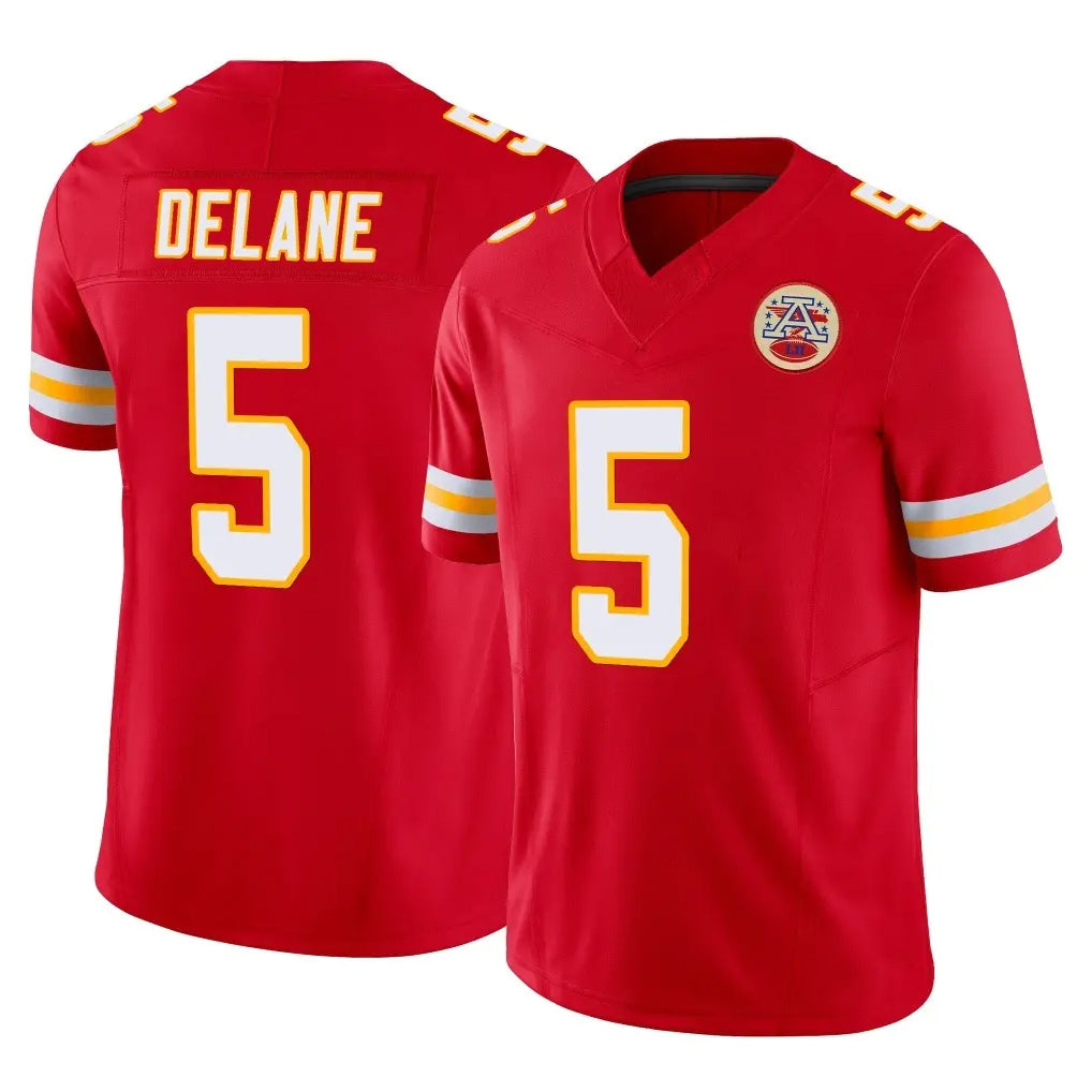Parkc KC.Chiefs #5 Mansoor Delane Player Red Limited Vapor F.U.S.E. Home Game Stitched Jerseys