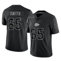 Parkc KC.Chiefs #65 Trey Smith Player Black Limited Reflective Game Stitched Jerseys