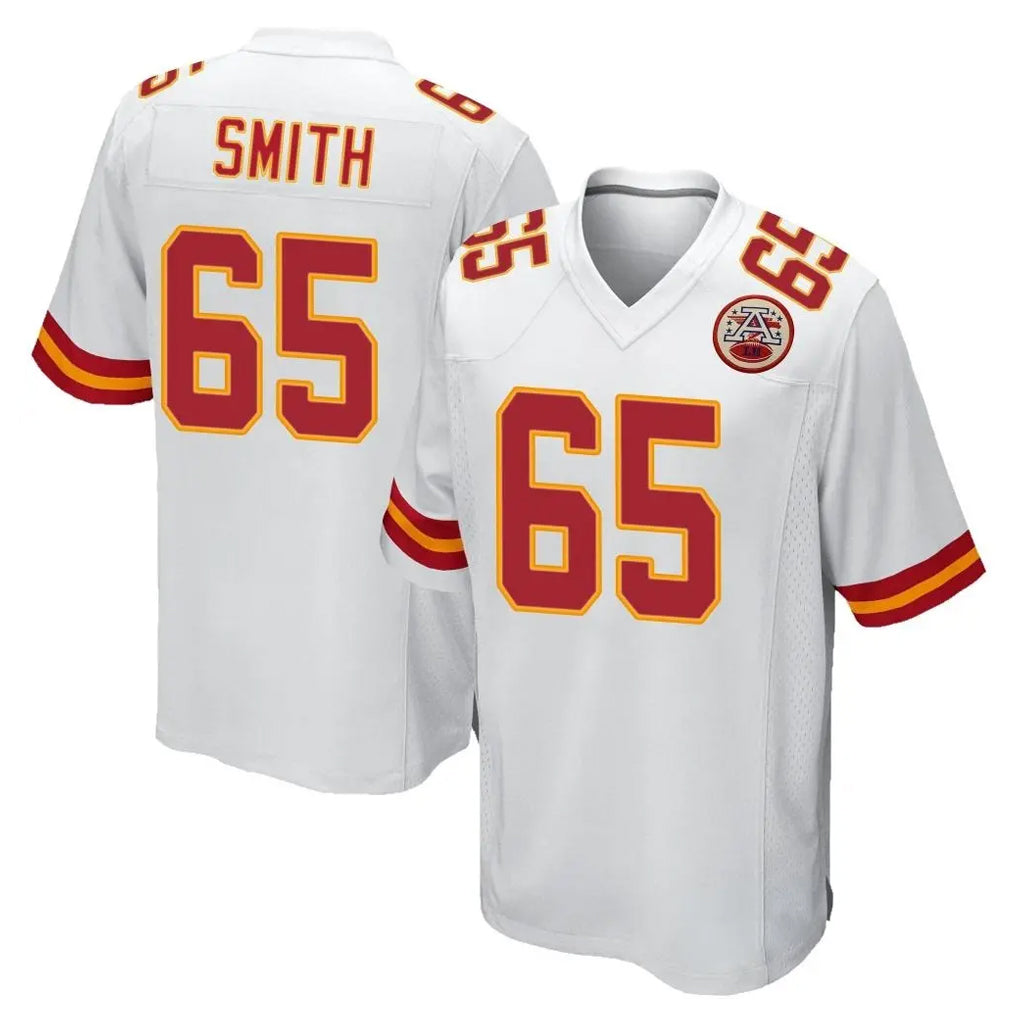 Parkc KC.Chiefs #65 Trey Smith Player White Home Game Stitched Jerseys