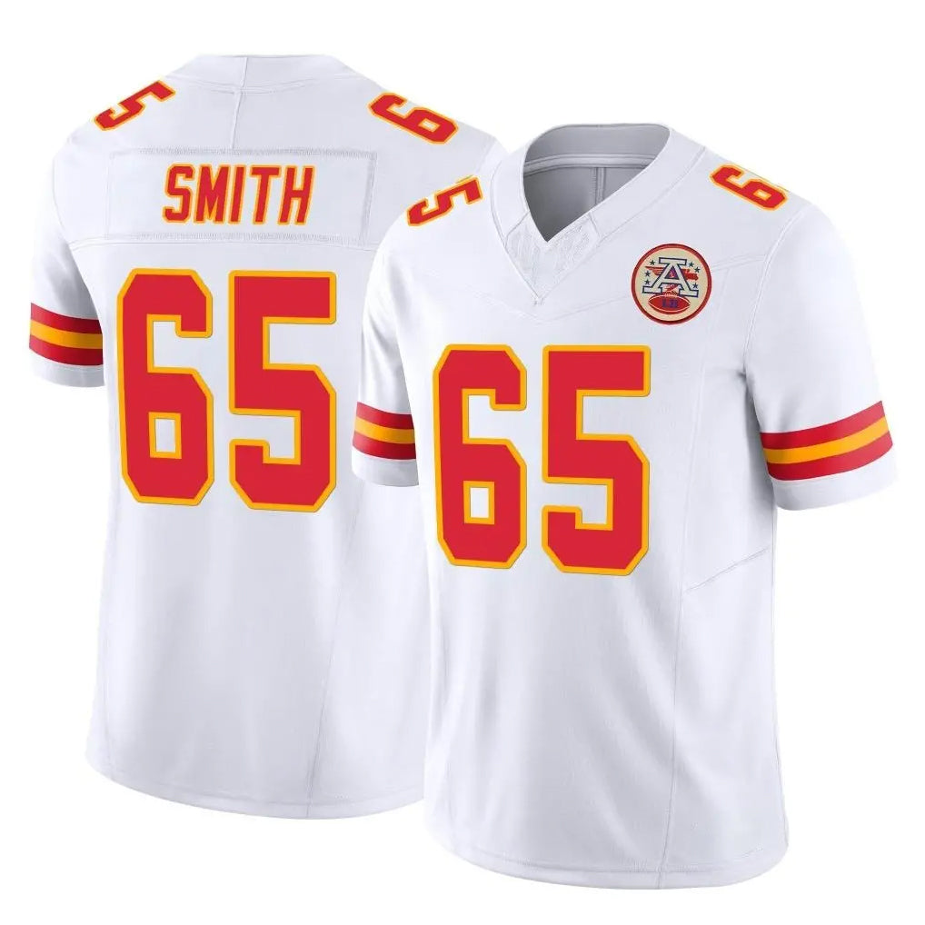 Parkc KC.Chiefs #65 Trey Smith Player White Limited Vapor F.U.S.E. Home Game Stitched Jerseys