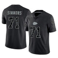 Parkc KC.Chiefs #71 Josh Simmons Player Black Limited Reflective Game Stitched Jerseys