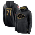 Parkc KC.Chiefs #71 Josh Simmons Player Black Salute to Service Hoodies Limited Game Stitched Jerseys